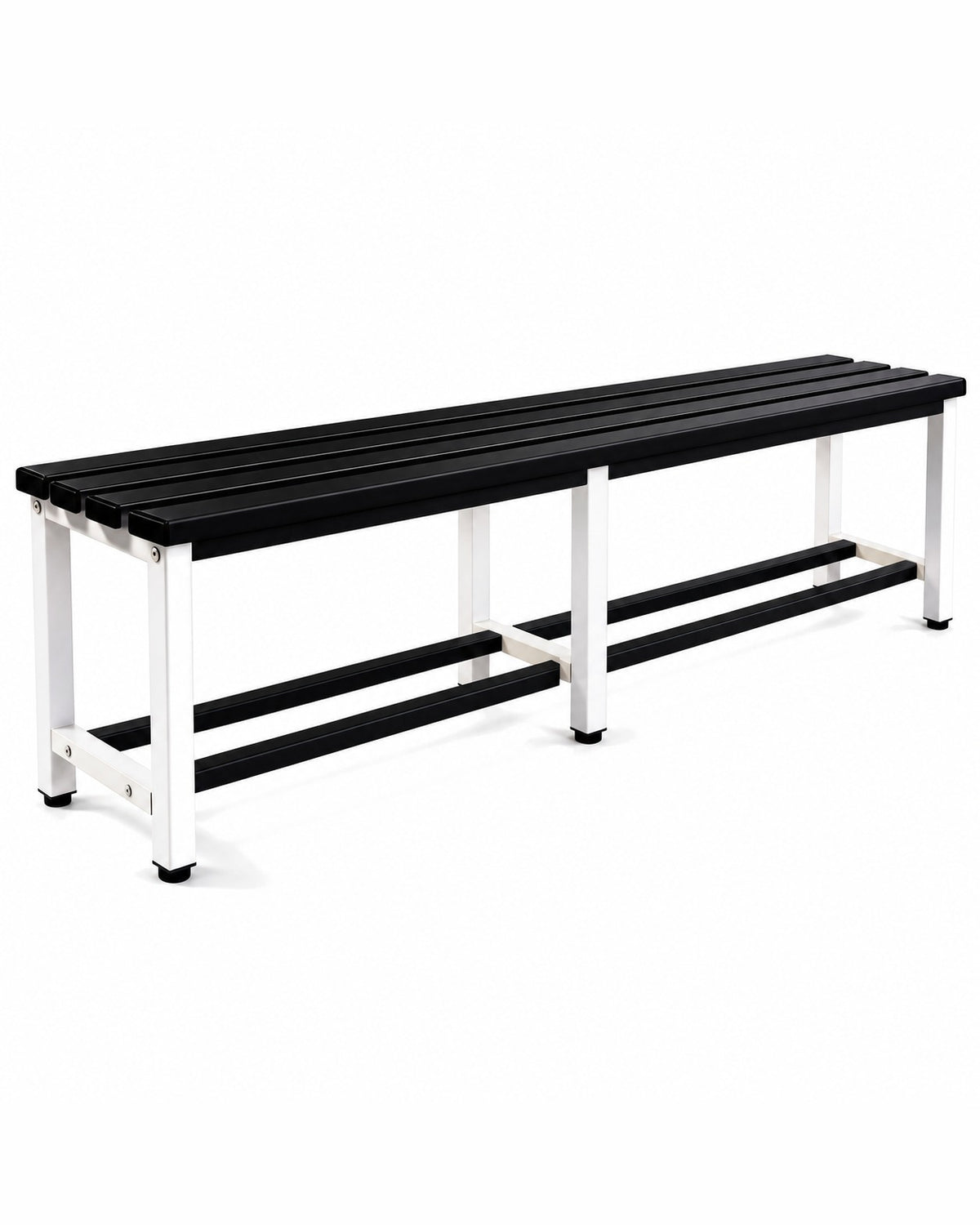 Banc de vestiaire métallique, 150×32×45 cm
