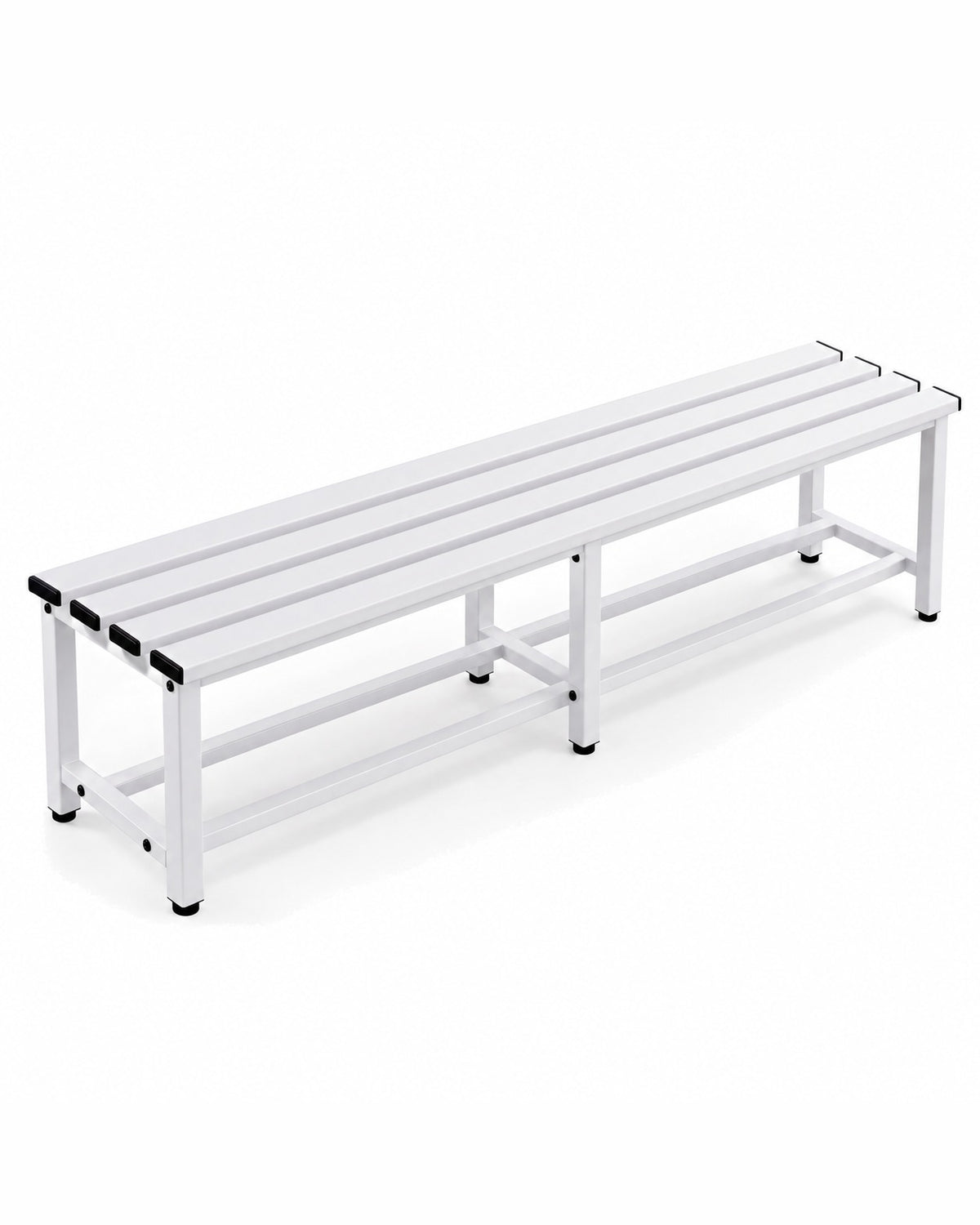 Metal changing room bench, 150×32×45 cm
