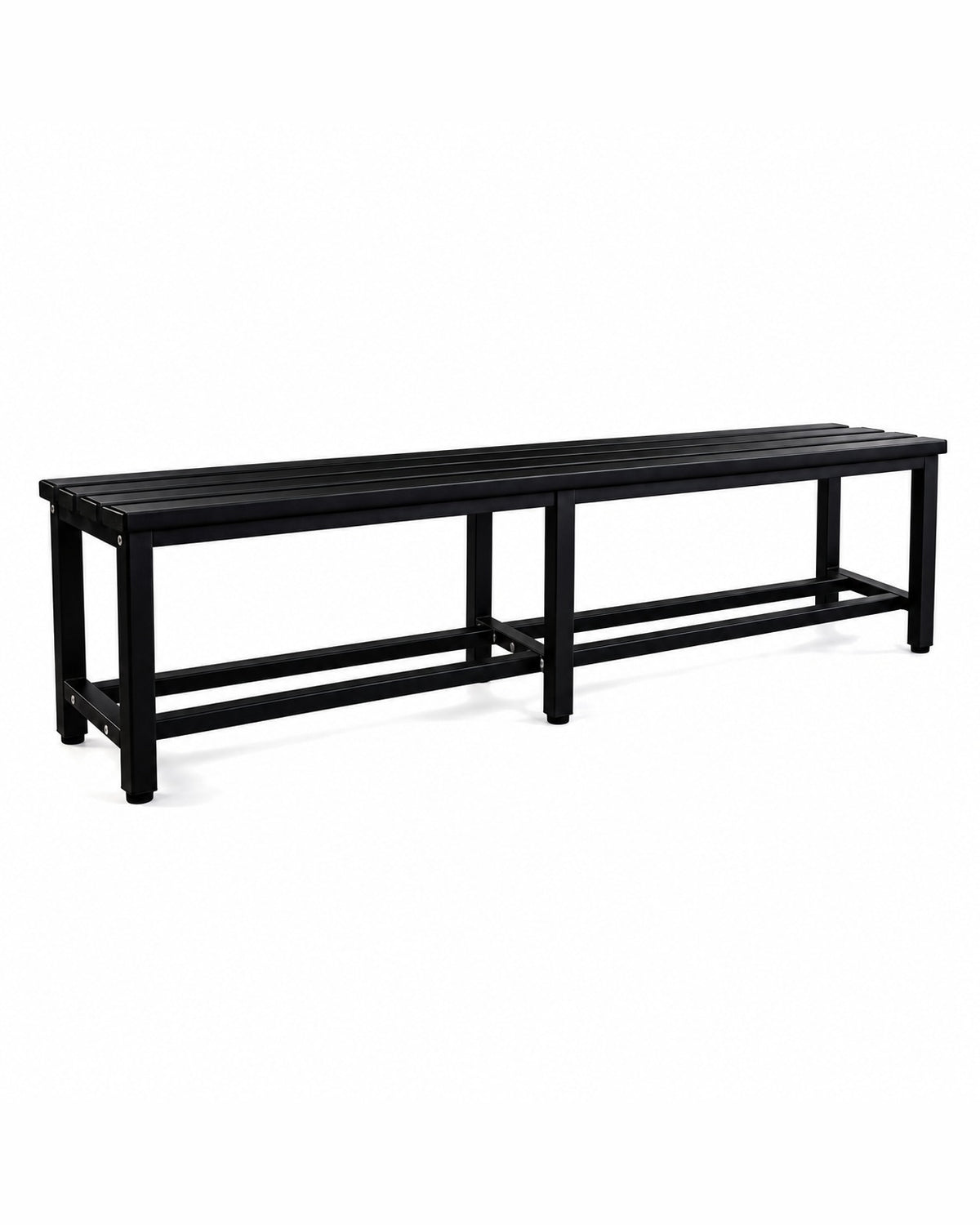Metal changing room bench, 150×32×45 cm