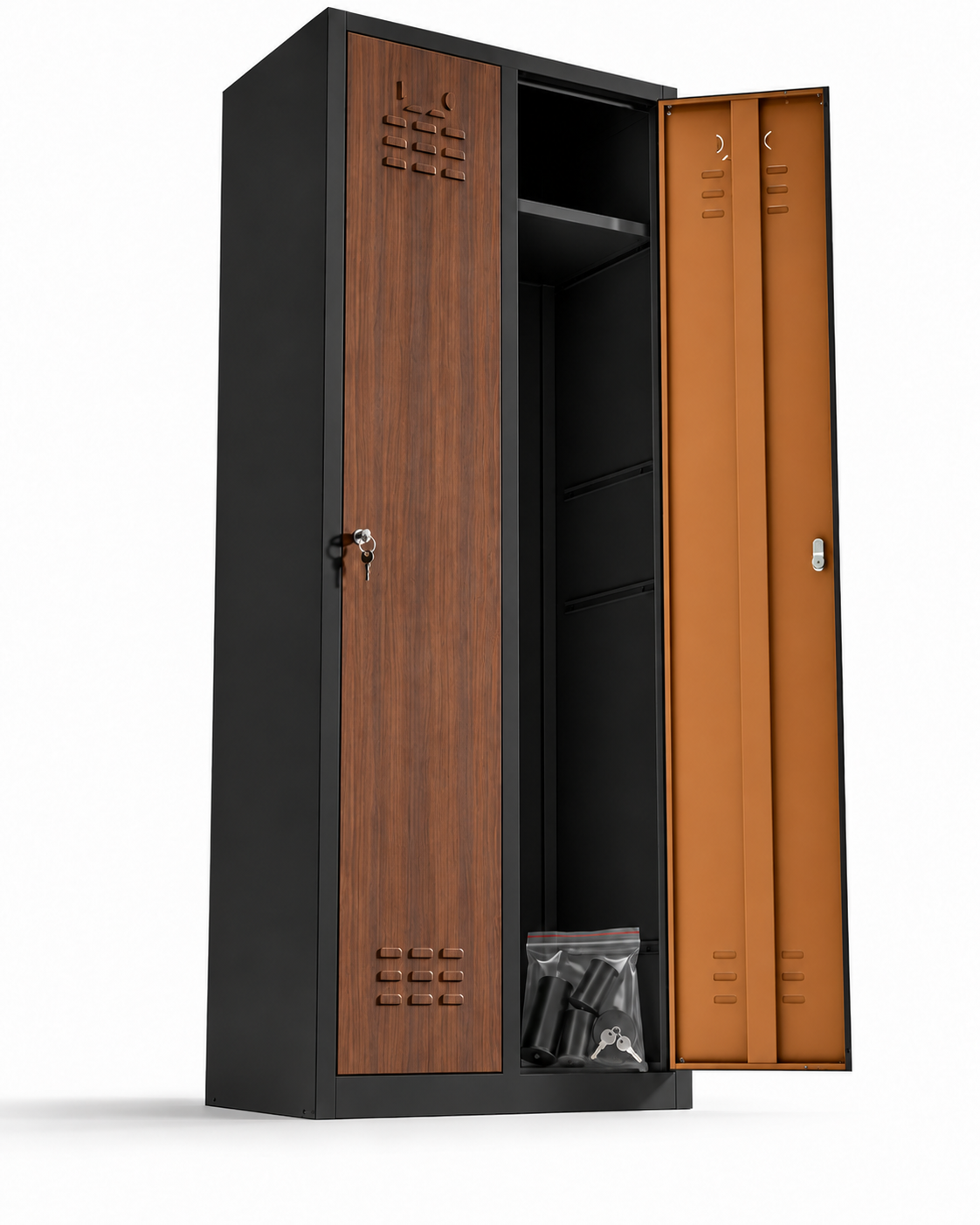 Taquilla metálica montada 2 puertas 177 x 65 x 40 cm