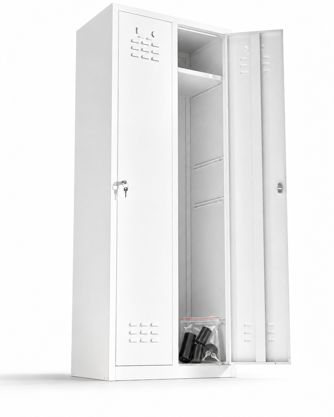 Taquilla metálica montada 2 puertas 177 x 65 x 40 cm
