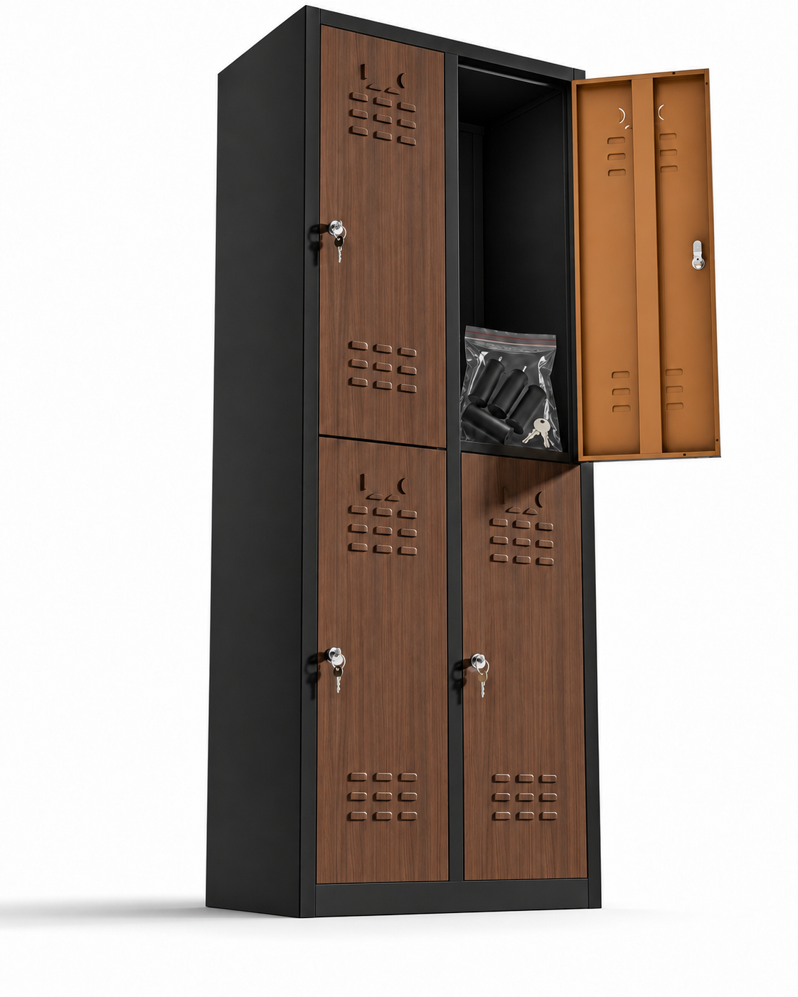 Taquilla metálica montada 4 puertas 177 x 65 x 40 cm