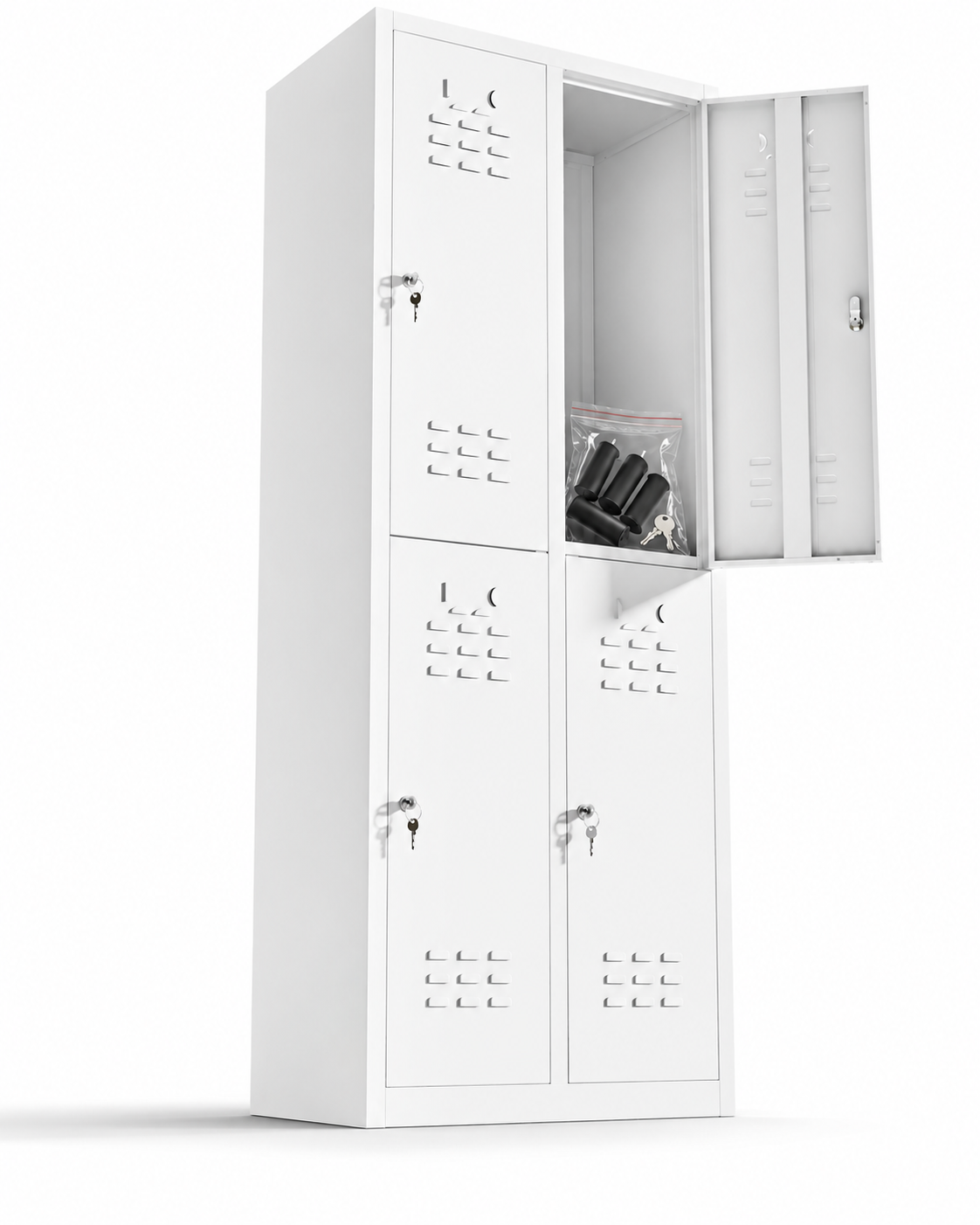 Taquilla metálica montada 4 puertas 177 x 65 x 40 cm