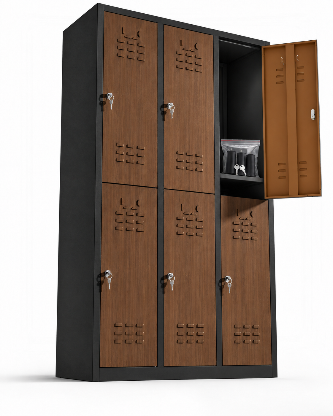 Taquilla metálica montada 6 puertas 177 x 97 x 40 cm