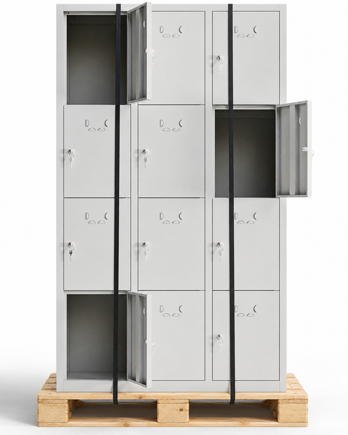 Taquilla metálica montada 12 puertas 177 x 97 x 40 cm
