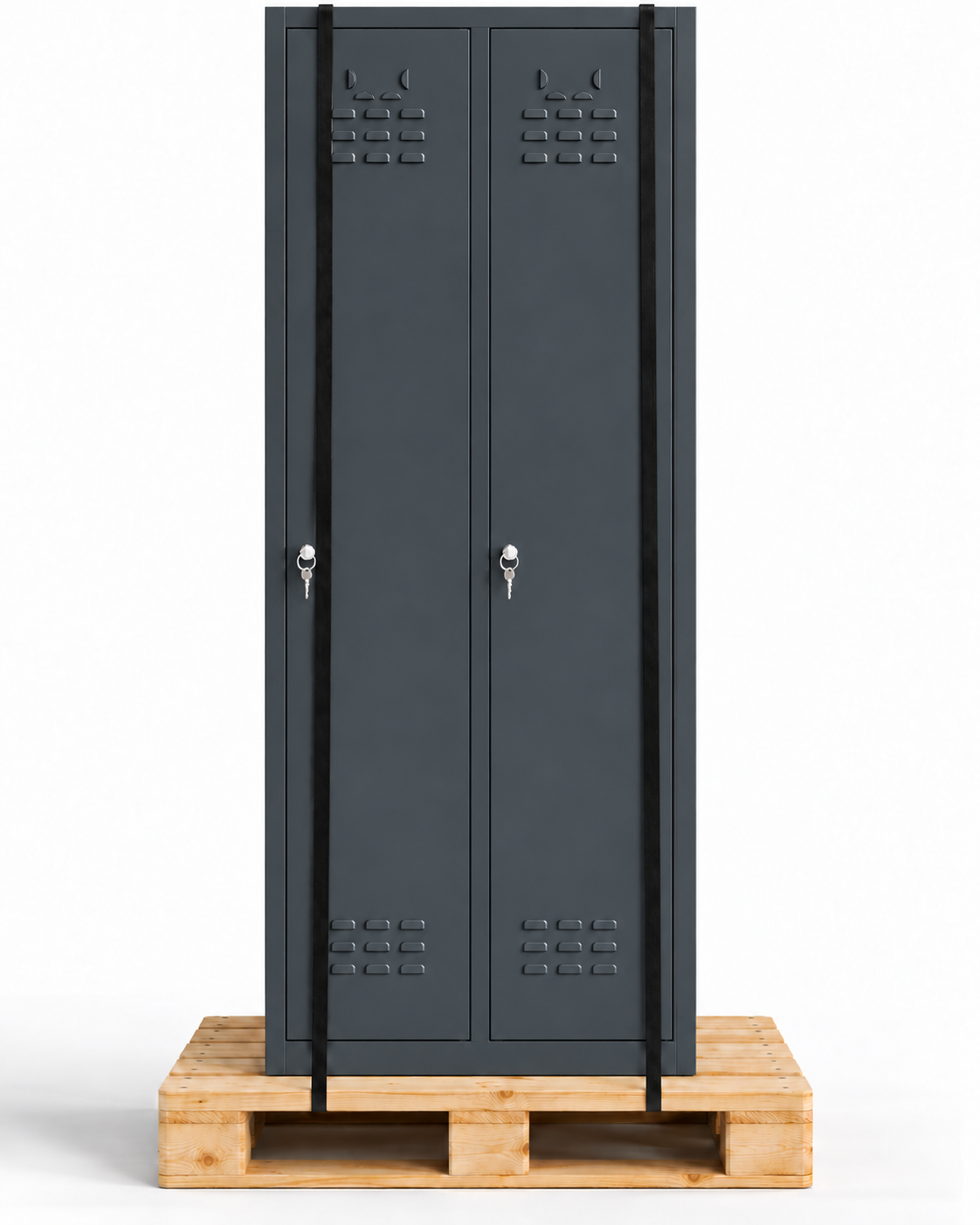 Taquilla metálica montada 2 puertas 177 x 65 x 40 cm
