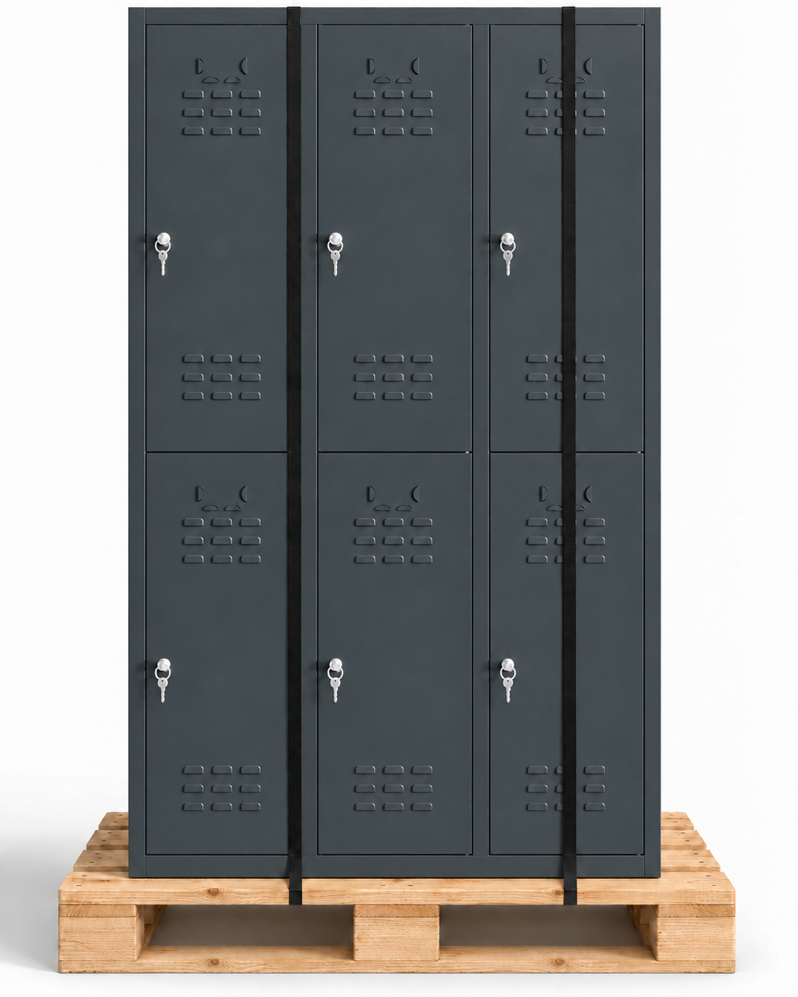 Taquilla metálica montada 6 puertas 177 x 97 x 40 cm
