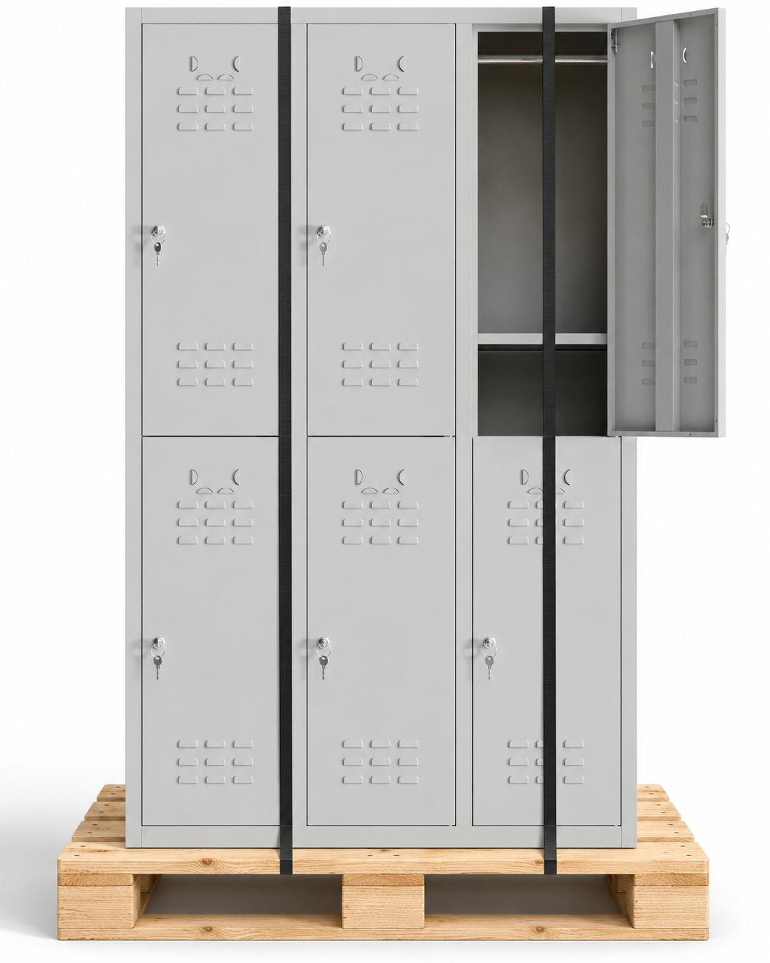 Taquilla metálica montada 6 puertas 177 x 97 x 40 cm