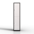 Taquilla metálica blanca de 1 puerta TwinThink, ideal para oficinas, colegios, gimnasios y vestuarios, diseño resistente y compacto.