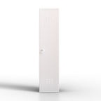 Taquilla metálica negra TwinThink de 1 puerta, con cerradura de llave y estante frontal, ideal para oficinas, colegios, vestuarios y gimnasios.