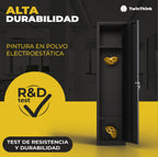 Taquilla metálica negra TwinThink de 1 puerta con pintura electrostática en polvo, resistencia y durabilidad garantizada.
