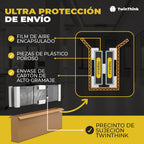Taquilla metálica 2 puertas TwinThink con embalaje reforzado: film de aire encapsulado, piezas de plástico poroso y caja de cartón de alto gramaje con precinto de sujeción.
